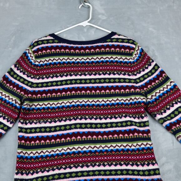 Talbots Sweater Womens Large Colorful Long Sleeve Cottage Core Holiday - Picture 6 of 9